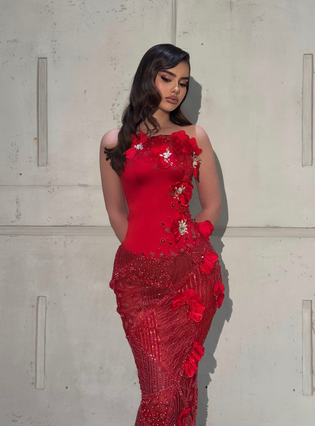 Merèa - Floral Beaded Gown