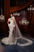 Floral Lace Mermaid Wedding Dress