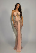 Delara – Draped Crystal Gown