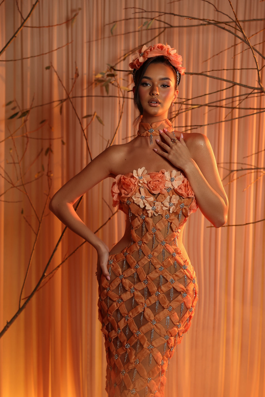 Araya - Floral Mermaid Gown