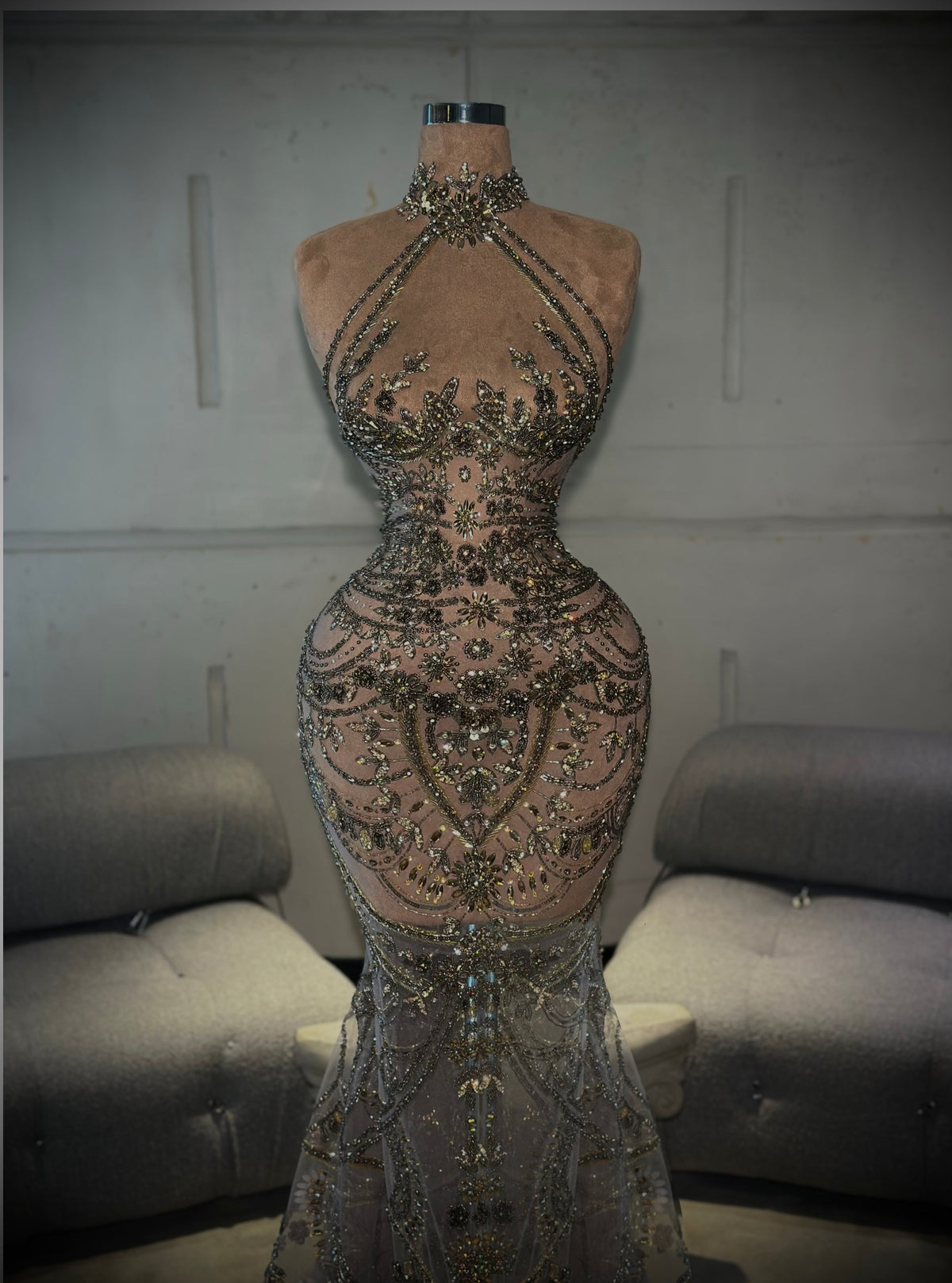 Kiara - Crystal Embellished Gown