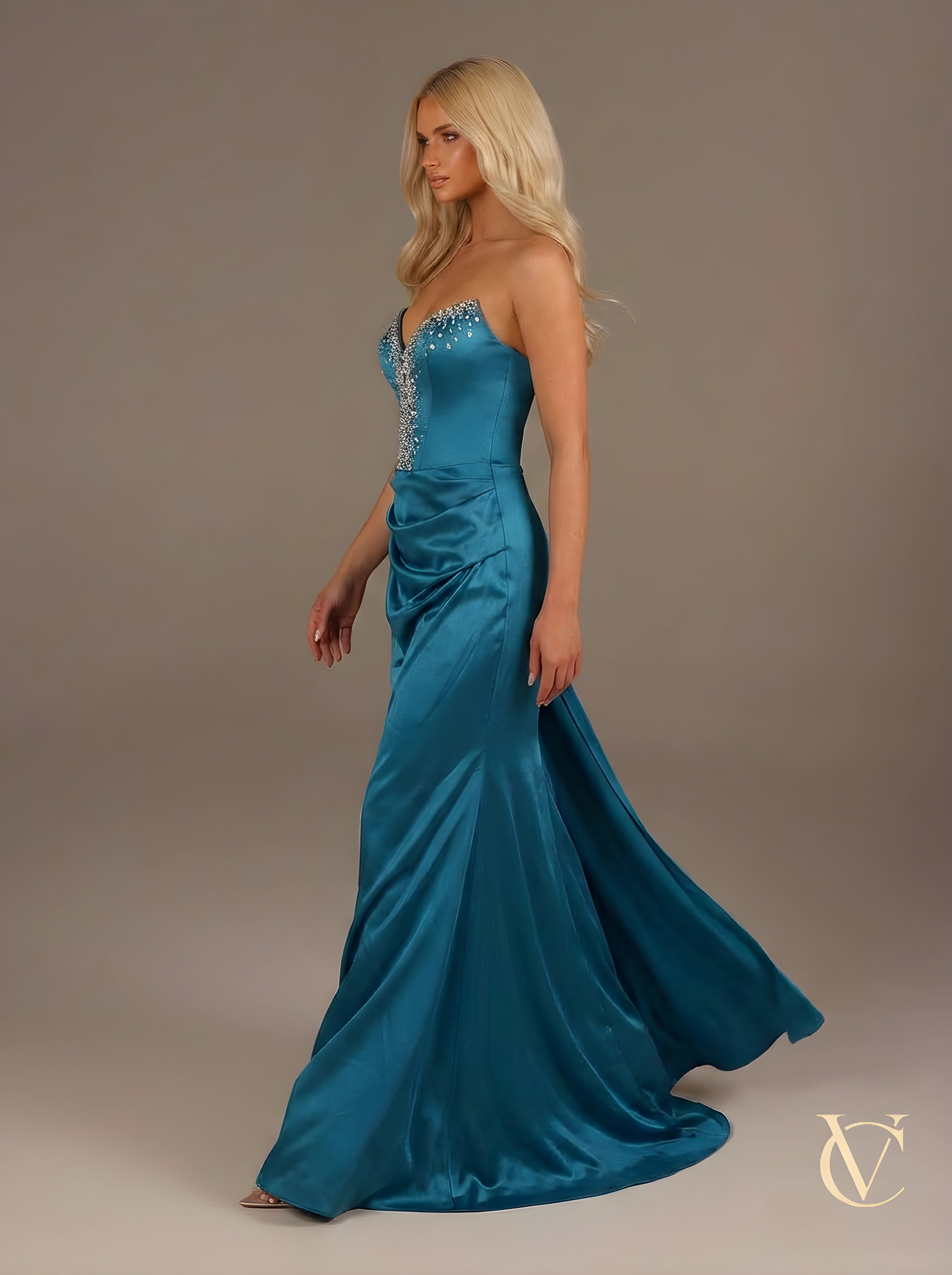 Crystal Embellished Couture Gown
