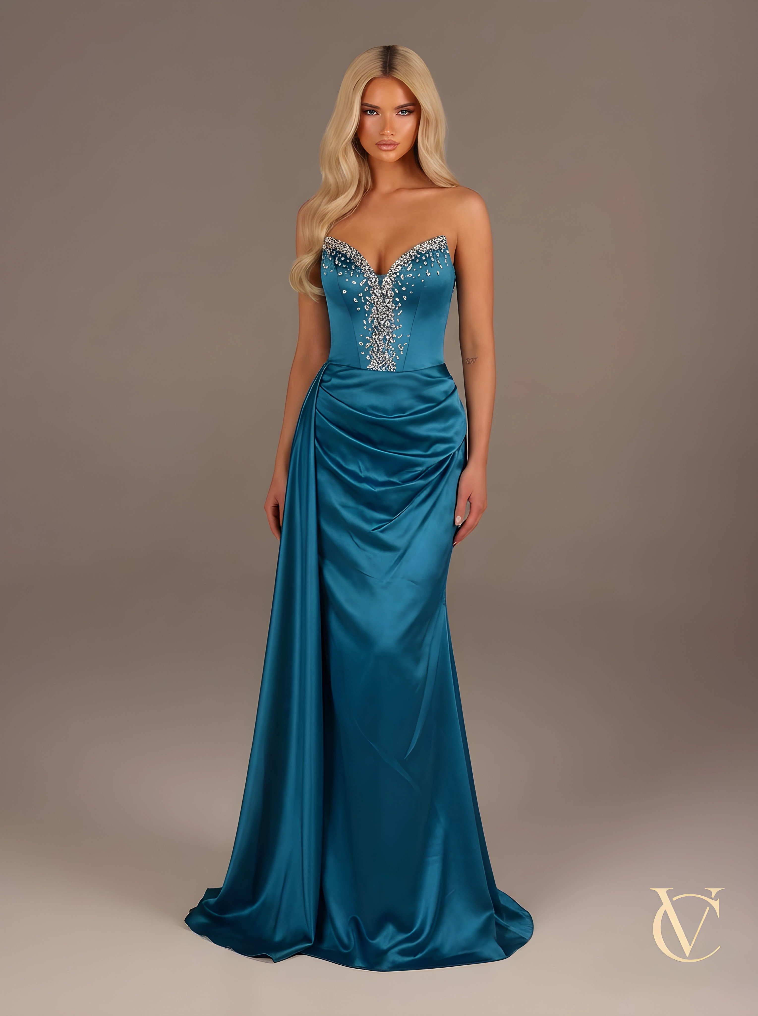 Crystal Embellished Couture Gown