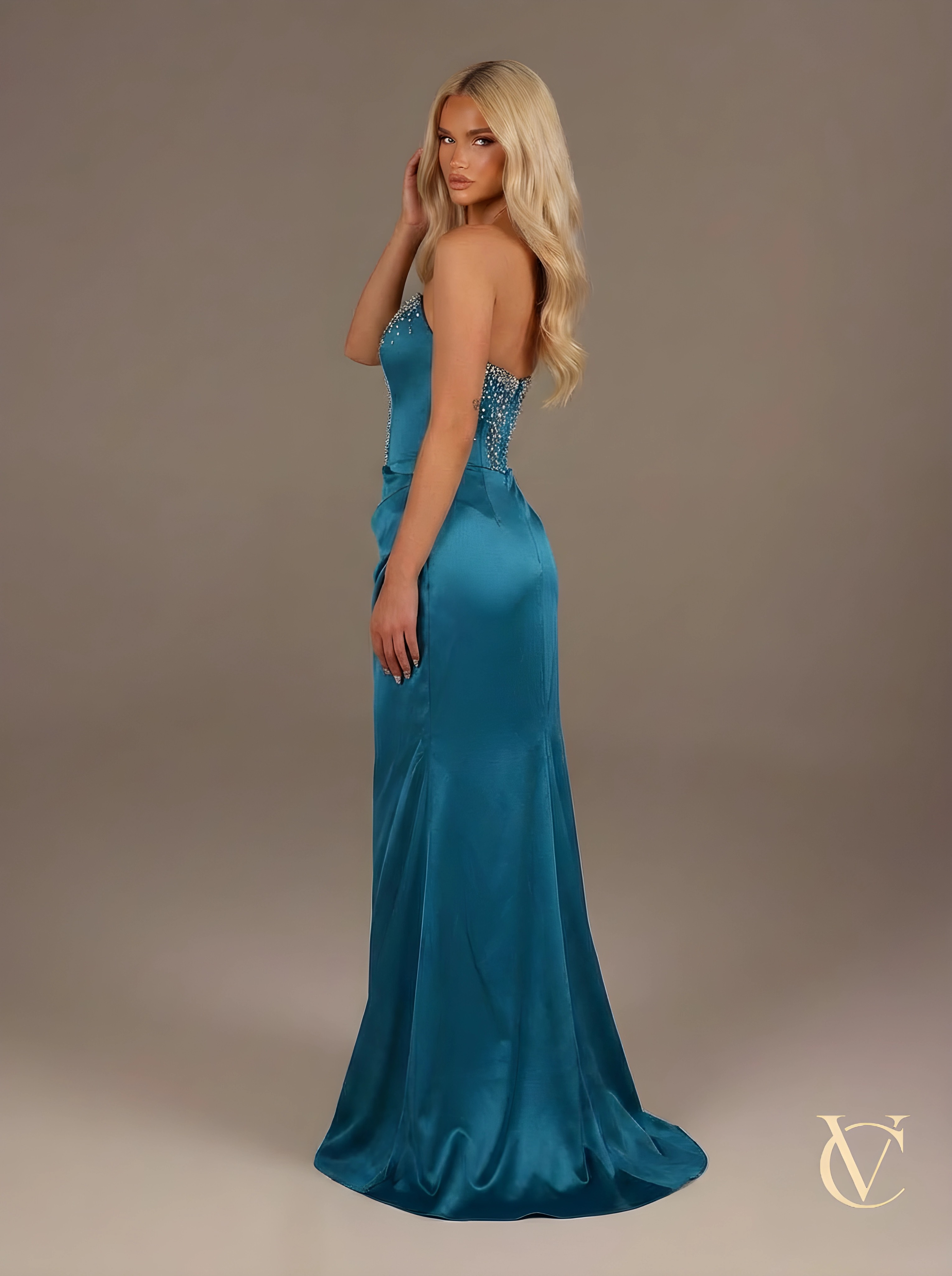 Crystal Embellished Couture Gown