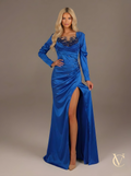 Royal Blue Satin Gown