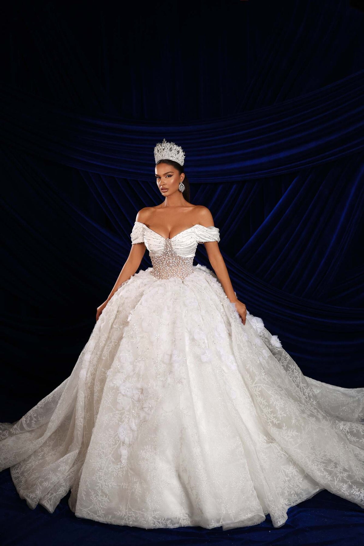 Embellished Corset Bridal Ball Gown