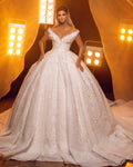 Sleeveless White Ball Gown