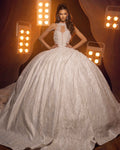 Strapless High Neck Ball Gown