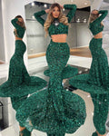 Two-Piece Green Dress