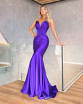 Strapless Purple Maxi Dress