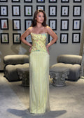 Arnesa - Floral Beaded Fringe Gown
