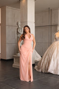 Evia - Draped Halter Gown