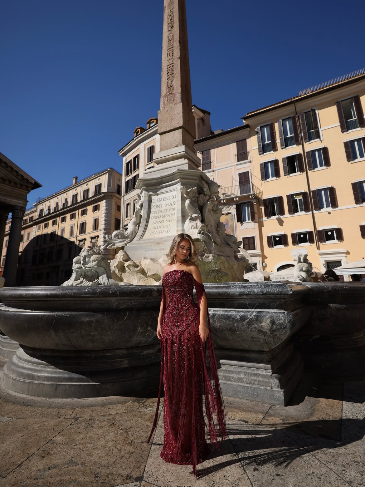Fiorella Beaded Fringe Gown – Vellure Couture