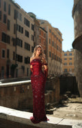 Giulietta Beaded Drape Fitted Dress – Vellure Couture