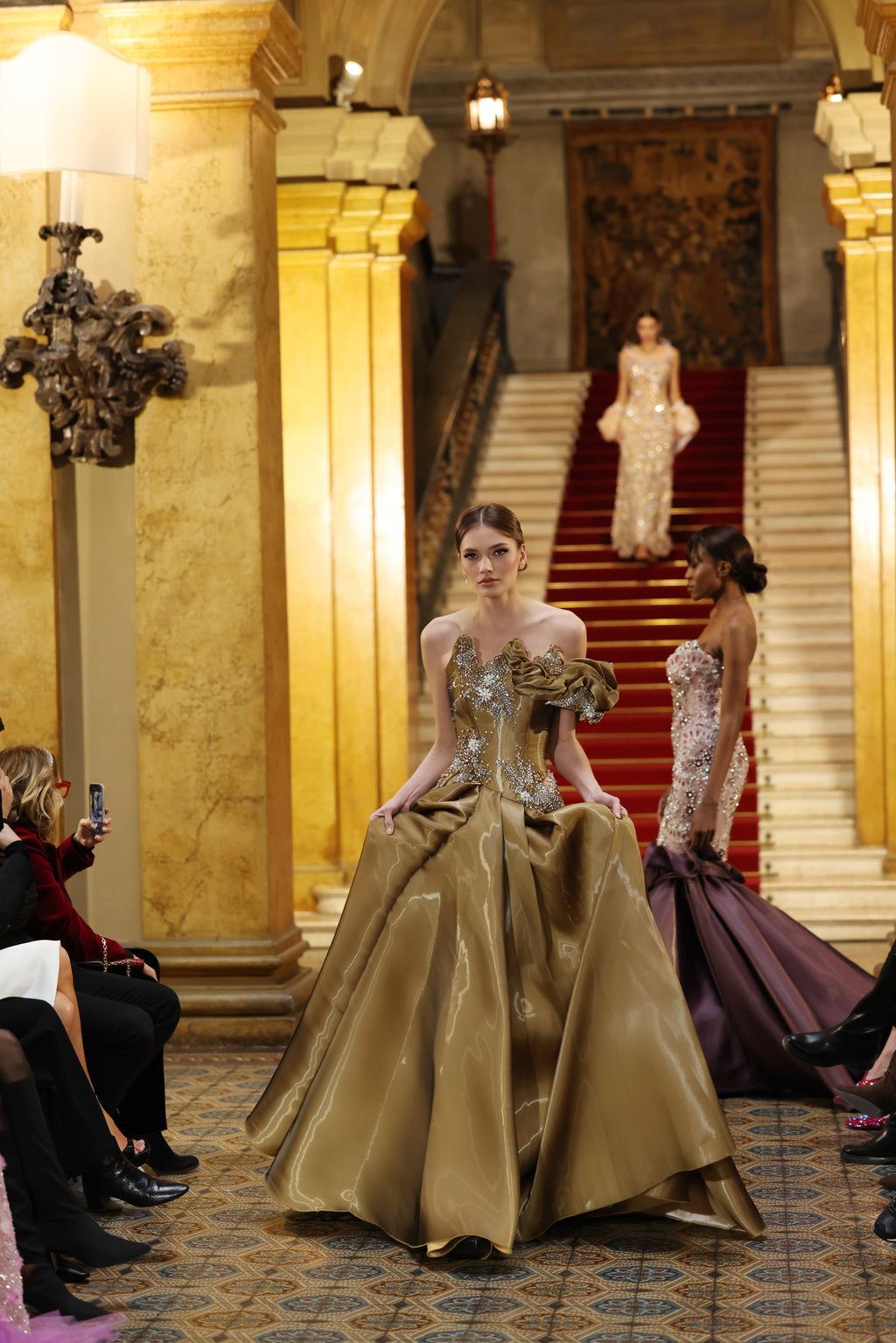 Tiná - Embellished One Shoulder Ball Gown