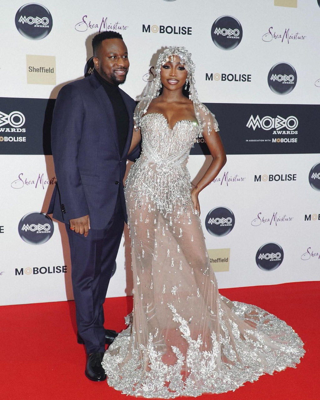 Indiyah-SILVER CRYSTAL BRIDAL MERMAID DRESS